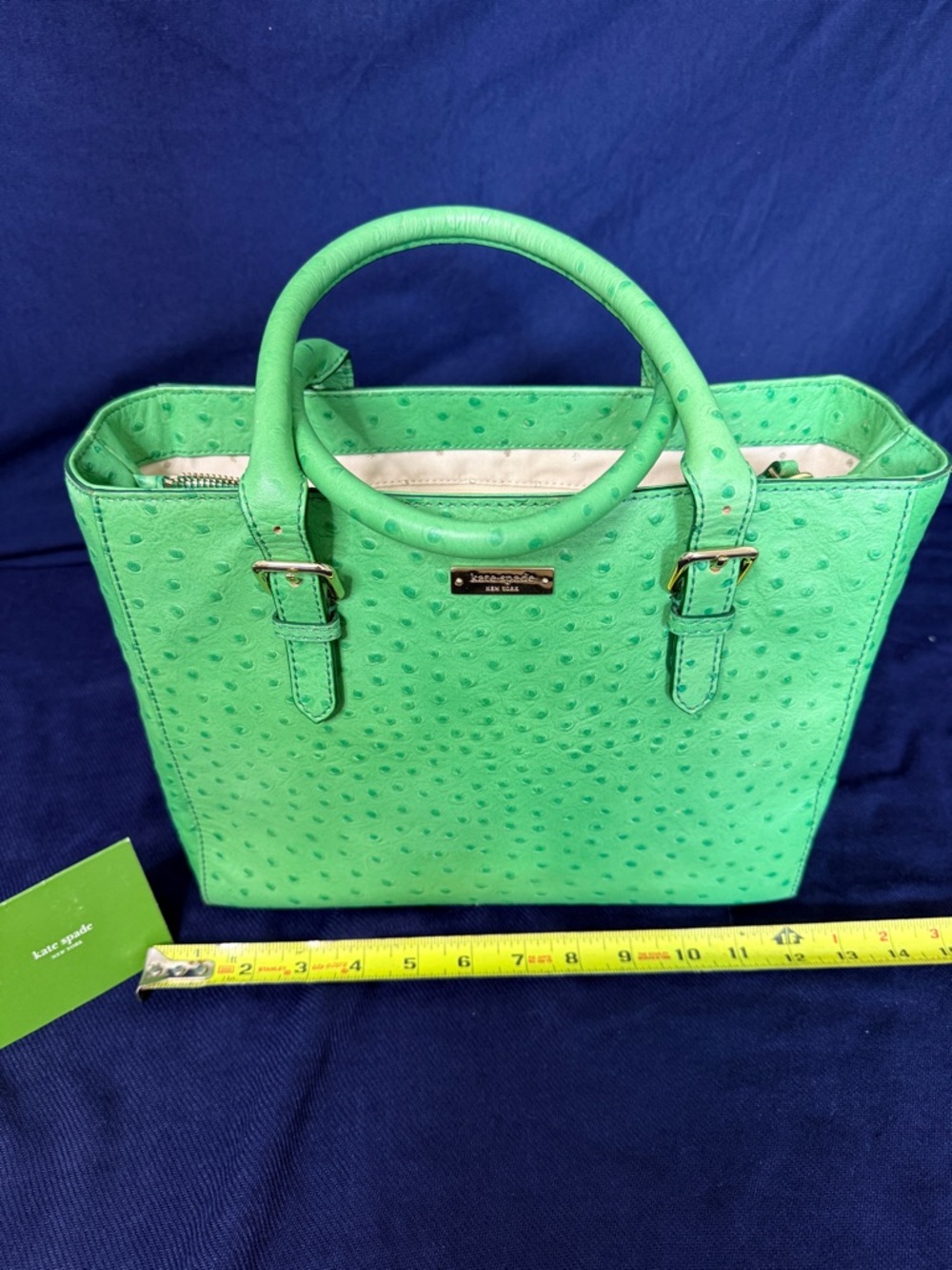 Kate Spade ostrich pattern handbag EUC - Picture 14 of 16